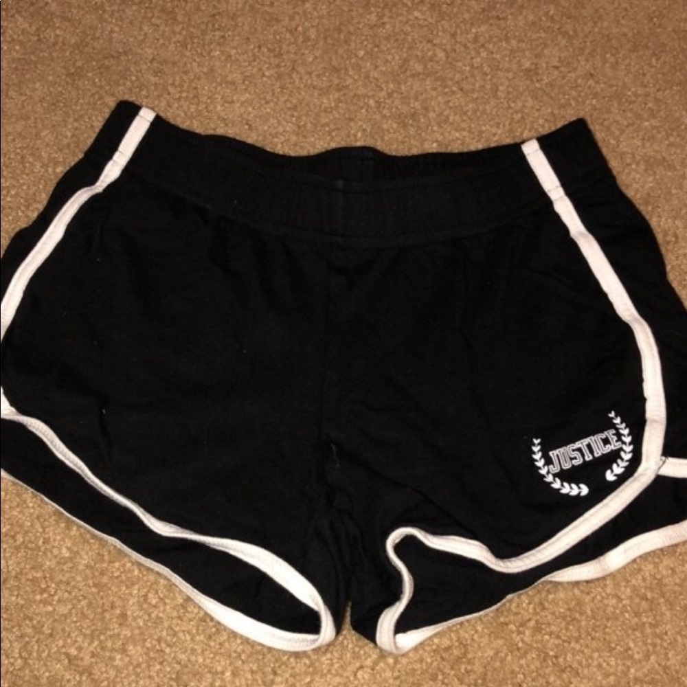 Justice youth black shorts